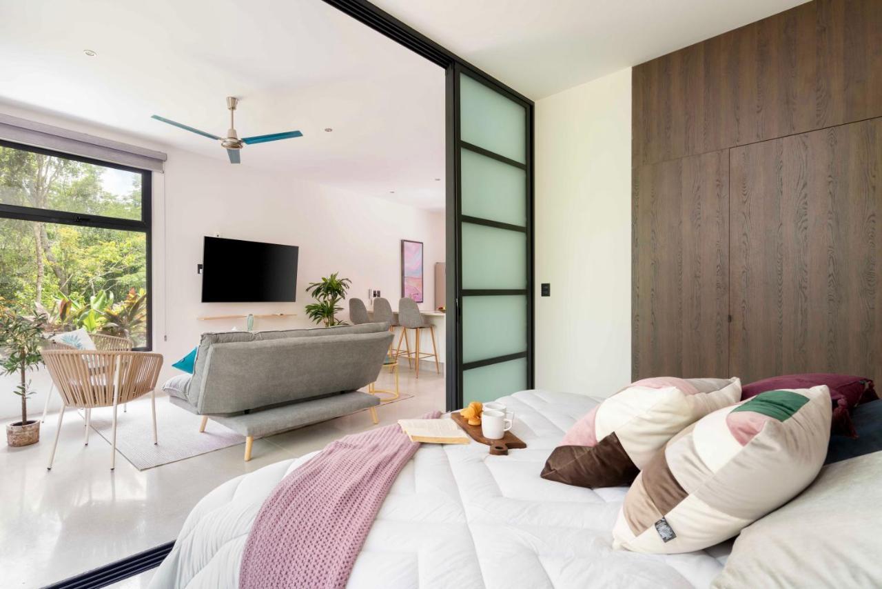 Stylish And Peaceful Jungle Studio At 525 Тулум Екстериор снимка